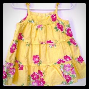 Yellow Floral Girl Dress